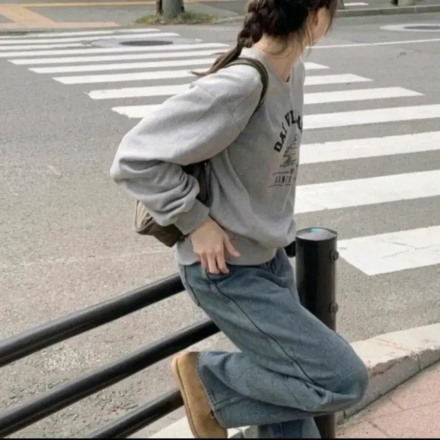 [BUNJANG] 98doC Oat Gray Sweatshirt / 98도씨 oat 맨투맨 그레이