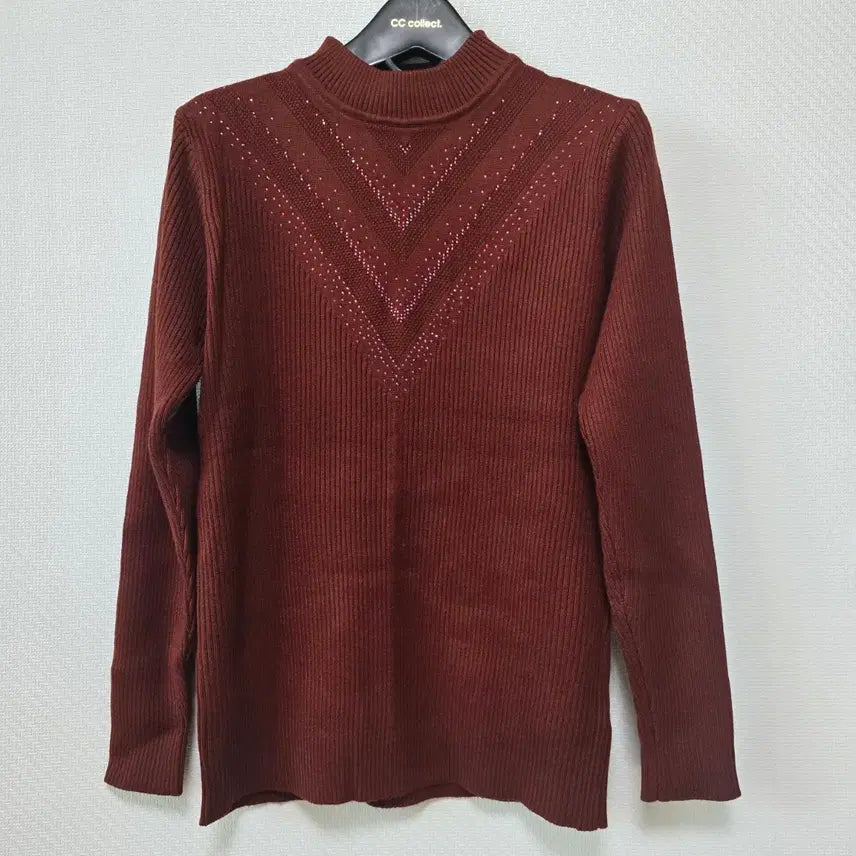 [SOLD OUT] 여성옷 미사용새상품 브라운 골지 니트 스웨터 기본티