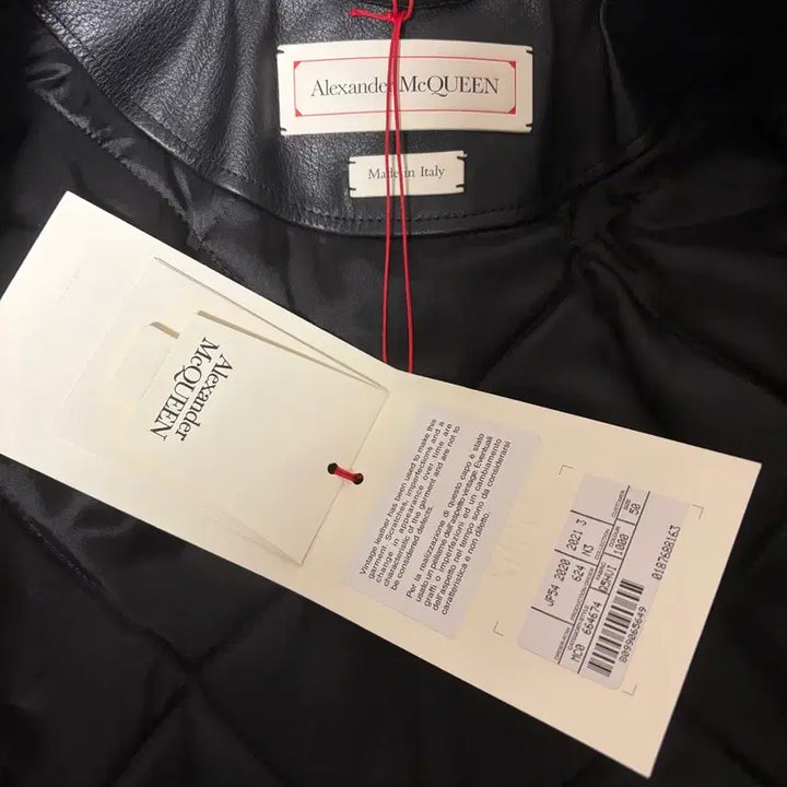 [BUNJANG] Alexander McQueen Leather Bomber Jacket / [50] 알렉산더맥퀸 레더 봄버 자켓 새상품