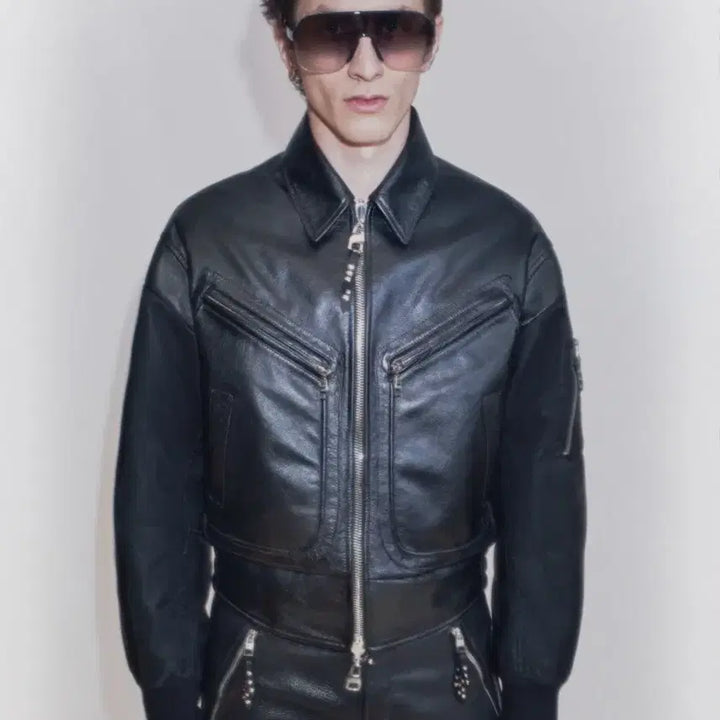 [BUNJANG] Alexander McQueen Leather Bomber Jacket / [50] 알렉산더맥퀸 레더 봄버 자켓 새상품