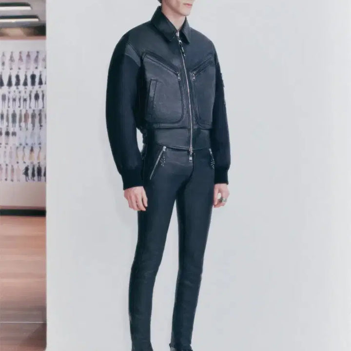 [BUNJANG] Alexander McQueen Leather Bomber Jacket / [50] 알렉산더맥퀸 레더 봄버 자켓 새상품