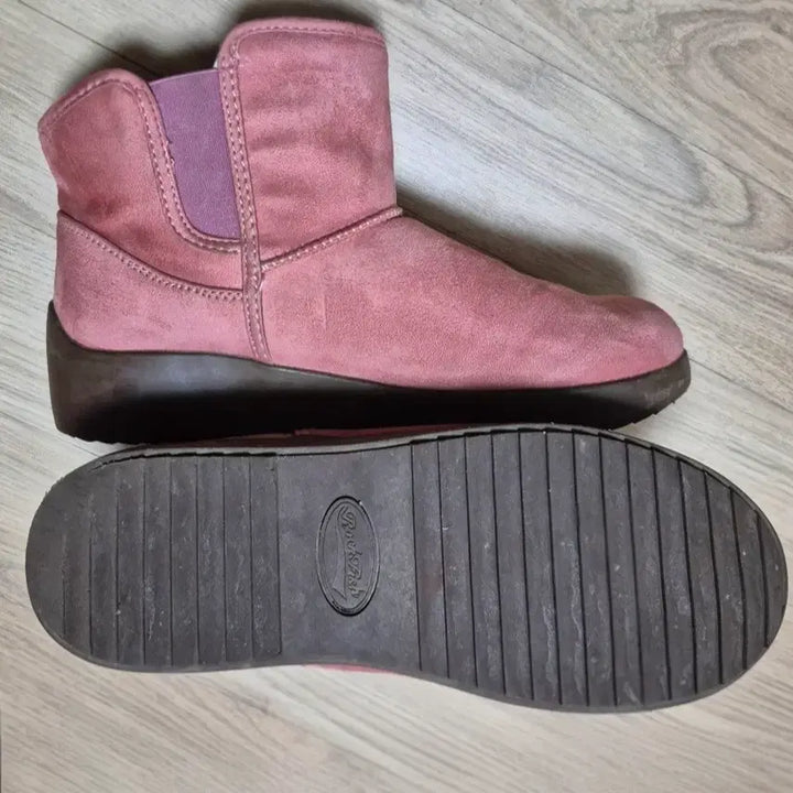 [BUNJANG] Rockfish Baby Pink Suede Fur Boots / 락피쉬 베이비핑크 스웨이드 퍼부츠 39