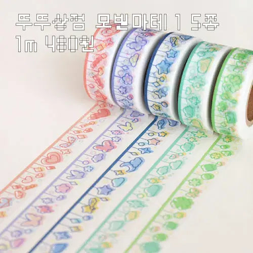 [BUNJANG] DduDdu Store Mobile Tape Set 1st Edition / 뚜뚜상점 모빌마테 1탄 5종