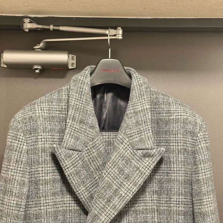 [BUNJANG] Stu Check Classic Coat and Scarf Set L / [새상품급] stu 에스티유 체크 클래식 코트 목도리 세트 L