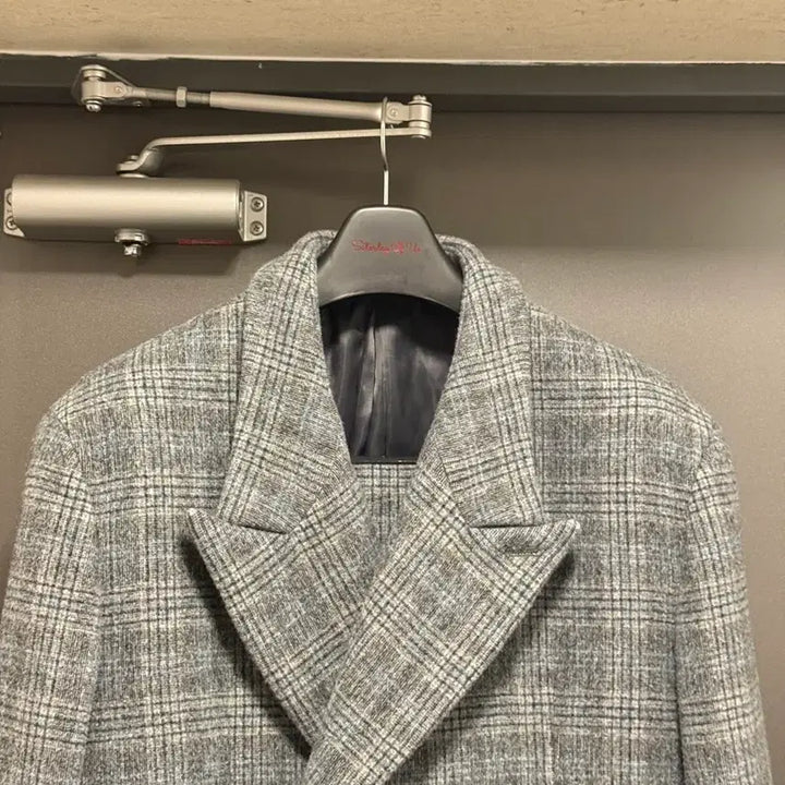 [BUNJANG] Stu Check Classic Coat and Scarf Set L / [새상품급] stu 에스티유 체크 클래식 코트 목도리 세트 L