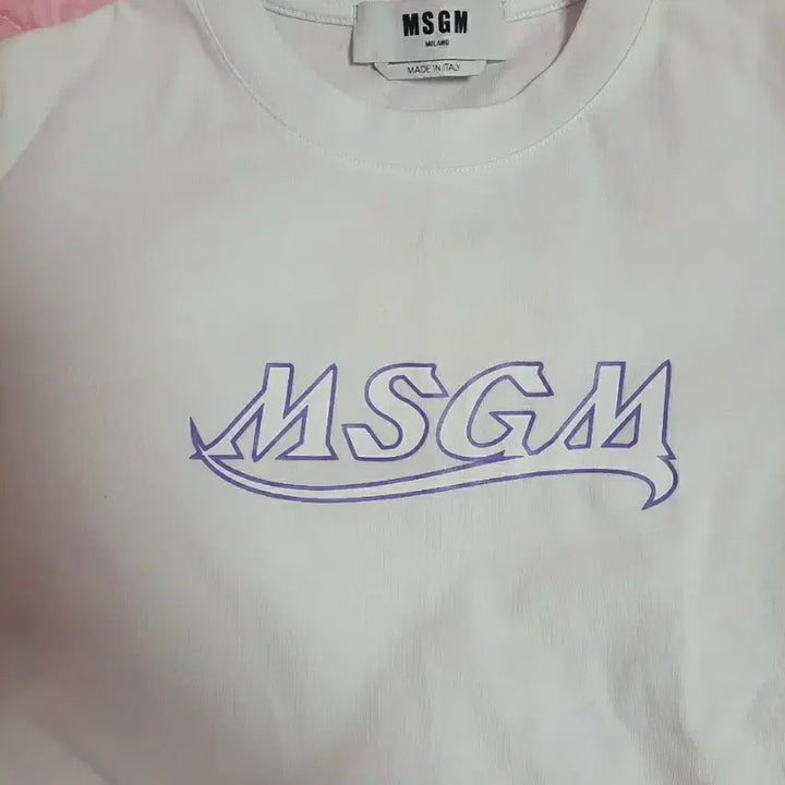 [BUNJANG] MSGM Violet Logo Short Sleeve T-shirt / 정품)급처잠깐1번입음!MSGM 바이올렛로고 반팔티셔츠 꼼데가르송st