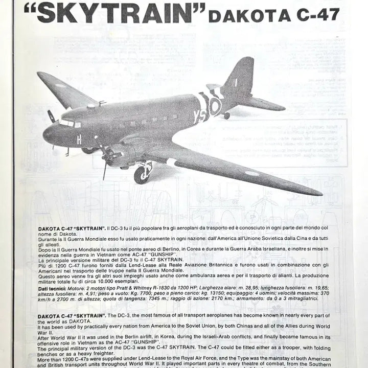[BUNJANG] Italeri Douglas C-47 Skytrain 1/72 Scale Model / 158 [이탈레리] 1/72 C-47 스카이트레인