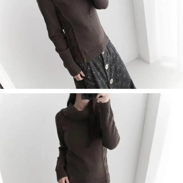 [BUNJANG] Vintage Knit Cardigan / 빈티지 버튼 니트 카키