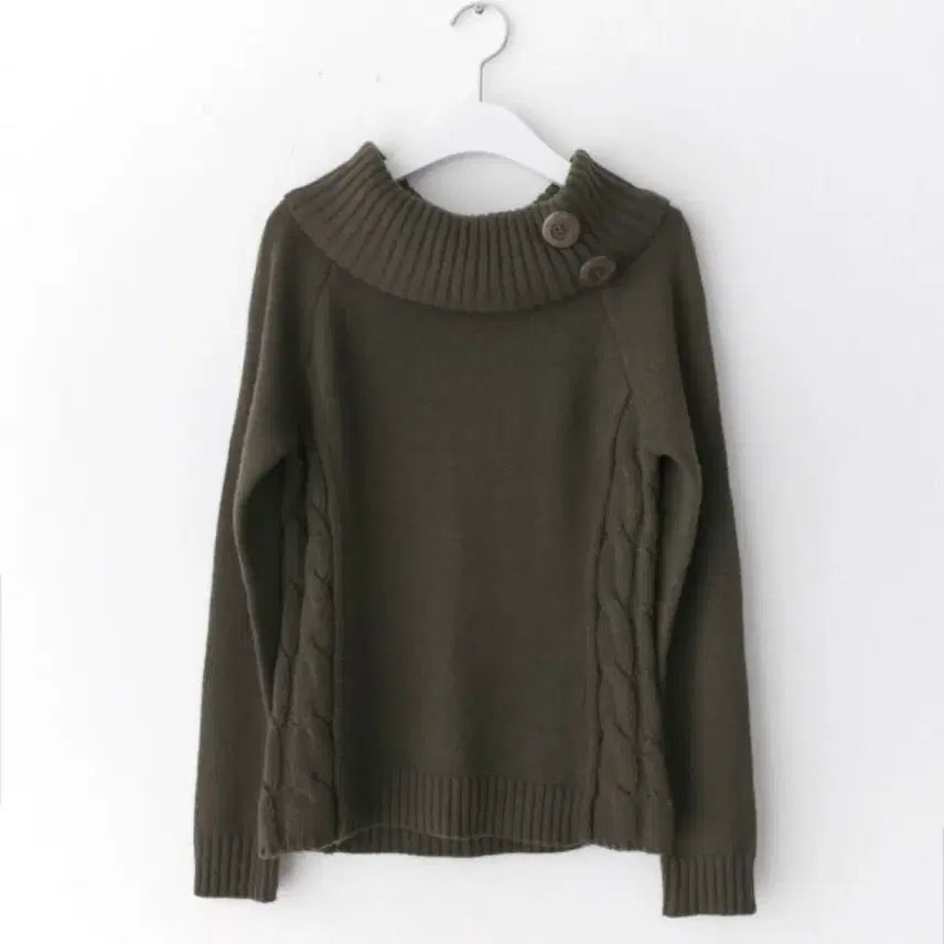 [BUNJANG] Vintage Knit Cardigan / 빈티지 버튼 니트 카키