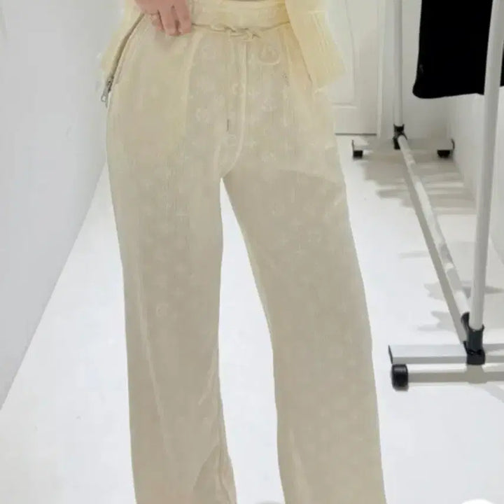 [BUNJANG] Knit Corduroy Pattern Pants / 니트 코듀로이 패턴 팬츠