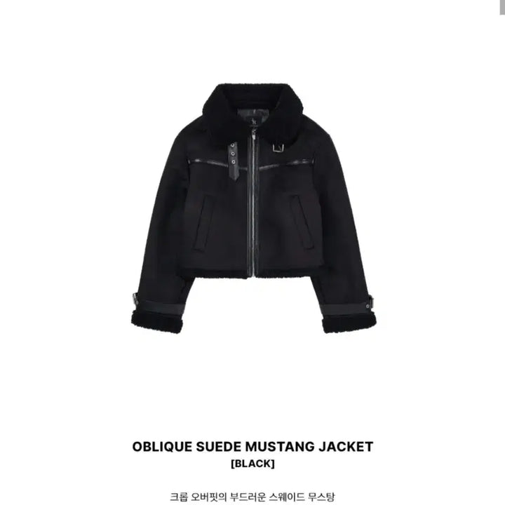 [BUNJANG] Leatherly Suede Mouton Jacket Black / 레더리 스웨이드 무스탕 자켓 블랙