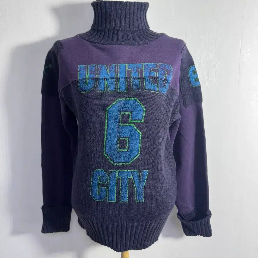 [BUNJANG] Sky Bomber Rugby Turtleneck Knit / Sky bomber 럭비 터틀넥 니트