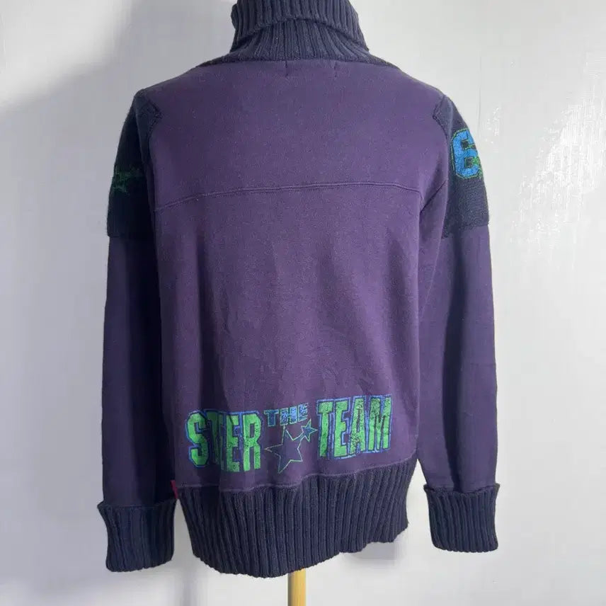 [BUNJANG] Sky Bomber Rugby Turtleneck Knit / Sky bomber 럭비 터틀넥 니트