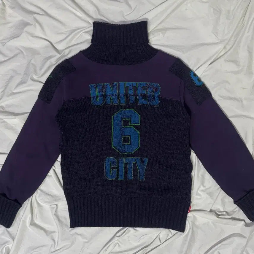 [BUNJANG] Sky Bomber Rugby Turtleneck Knit / Sky bomber 럭비 터틀넥 니트