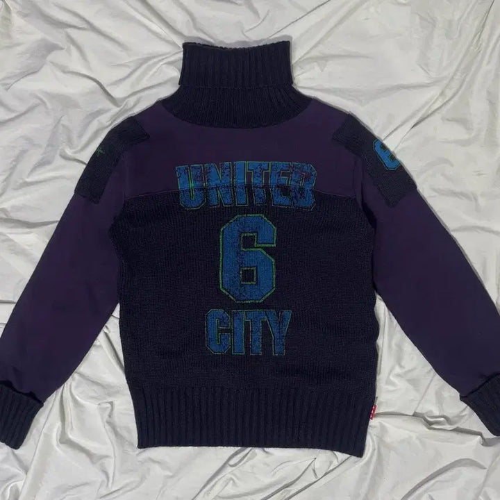 [BUNJANG] Sky Bomber Rugby Turtleneck Knit / Sky bomber 럭비 터틀넥 니트