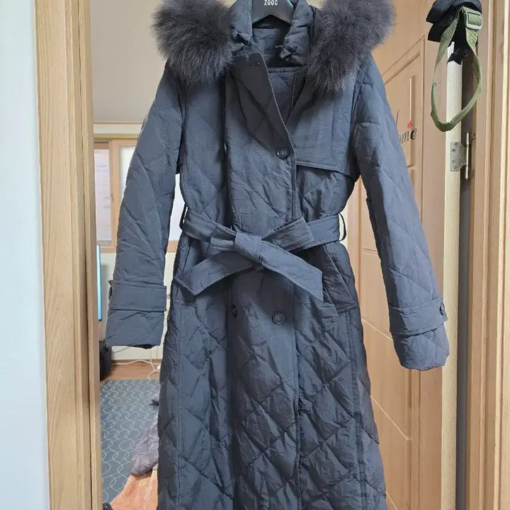 [BUNJANG] On&amp;On Quilted Goose Down Long Padded Coat / 온앤온 퀄팅 구스 롱패딩코트