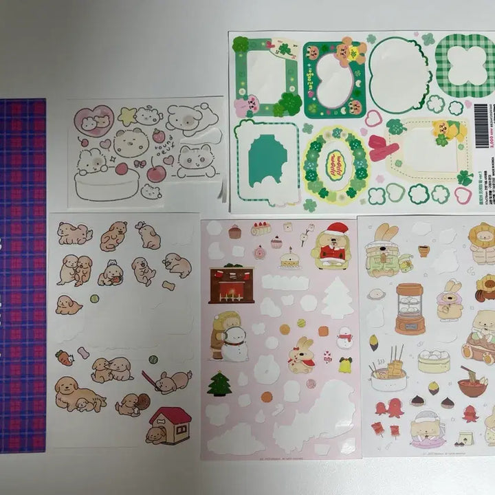 [BUNJANG] Stationery Stickers Bundle Set (24 Sheets) / 다꾸 문구 사용 씰스티커 24장
