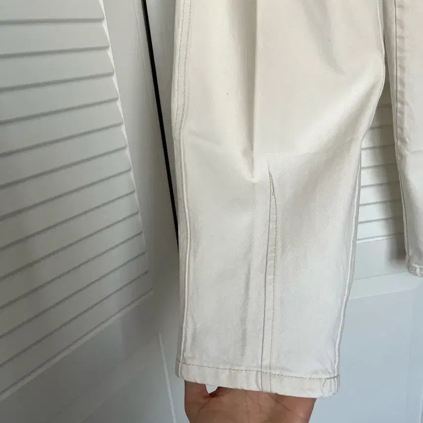 [BUNJANG] Vershka Ivory White Denim Baggy Pants / 버시카 아이보리 화이트 데님 배기 팬츠 바지