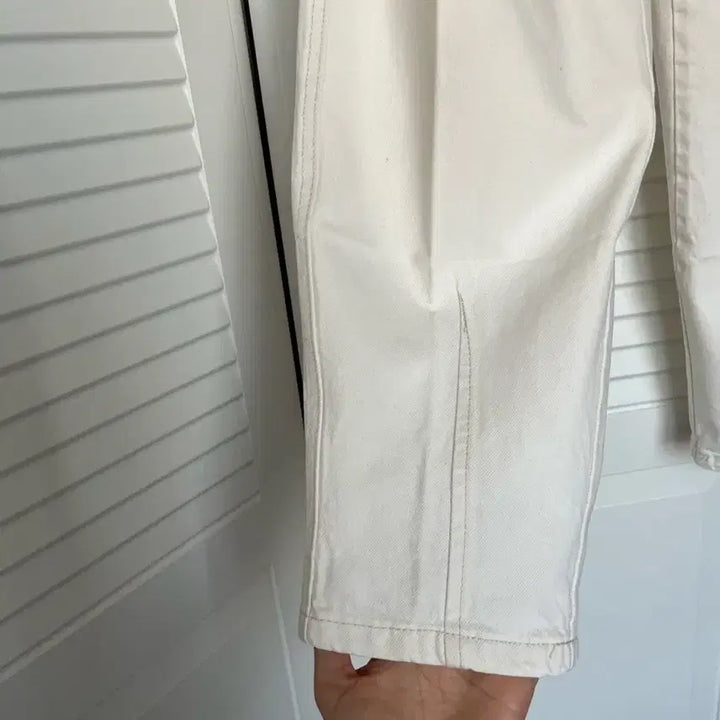 [BUNJANG] Vershka Ivory White Denim Baggy Pants / 버시카 아이보리 화이트 데님 배기 팬츠 바지