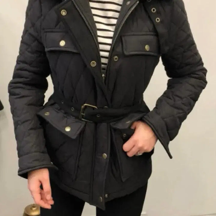 [BUNJANG] LMC Quilted Belt Jacket Black / [택있는 새상품] LMC 퀼팅 벨트 자켓 블랙