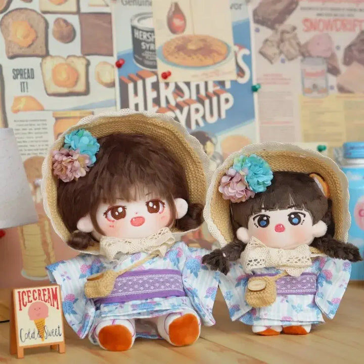 [BUNJANG] Puppy Closet Hydrangea Yukata 15cm Doll Outfit / 퍼피옷장 수국 유카타 15cm 인형옷 판매