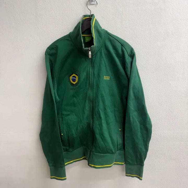 [BUNJANG] Hugo Boss Brazil Green Zip-up Jacket M / 휴고보스 브라질 콜라보 그린 집업 자켓 M
