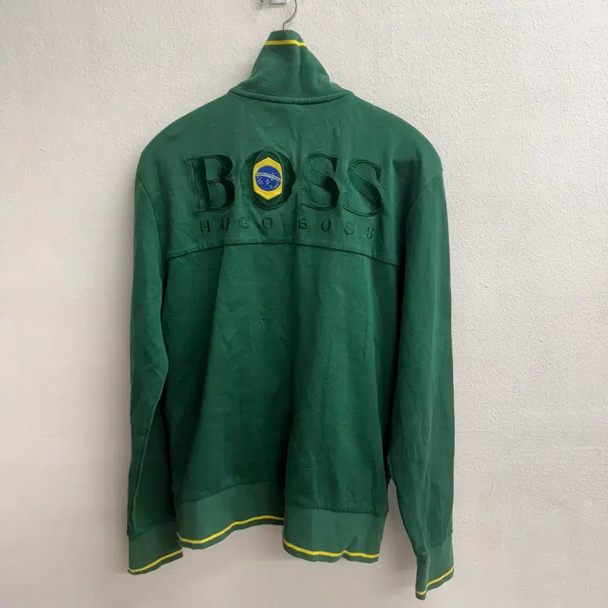 [BUNJANG] Hugo Boss Brazil Green Zip-up Jacket M / 휴고보스 브라질 콜라보 그린 집업 자켓 M