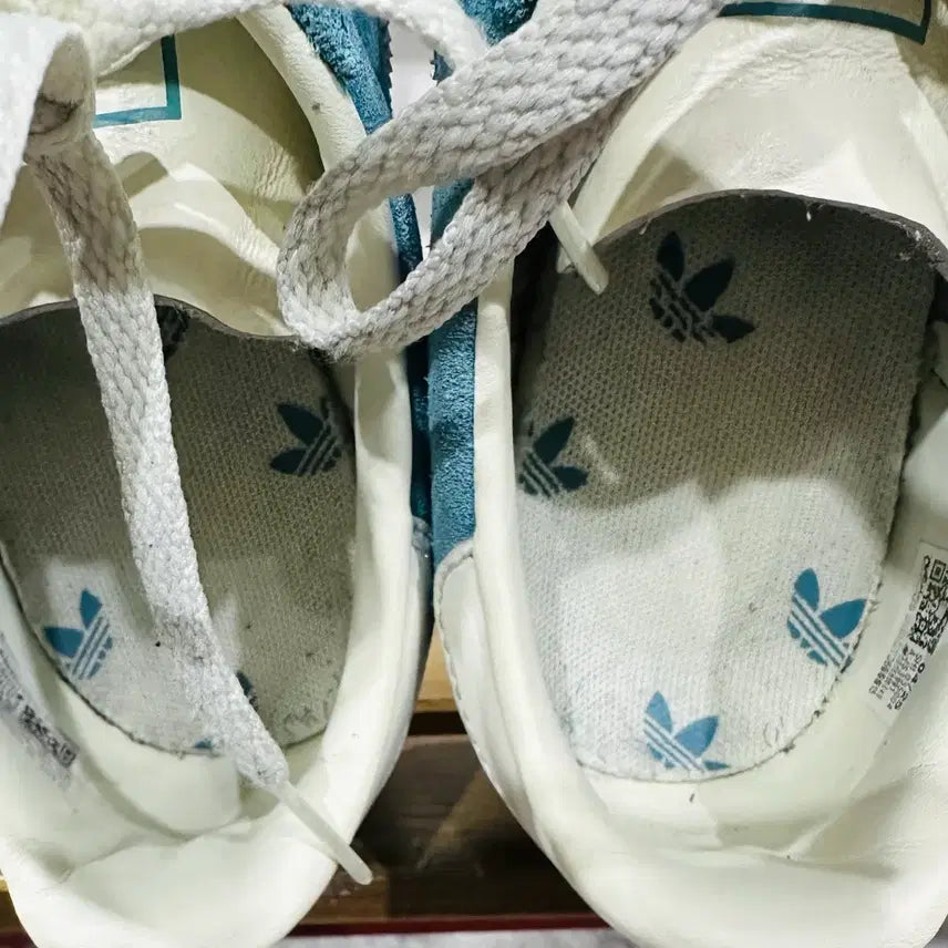 [BUNJANG] Adidas Munich Sky Blue Suede Sneakers / 245) 아디다스 운동화 여성 여자 신발 뮌헨 스카이블루 스웨이드