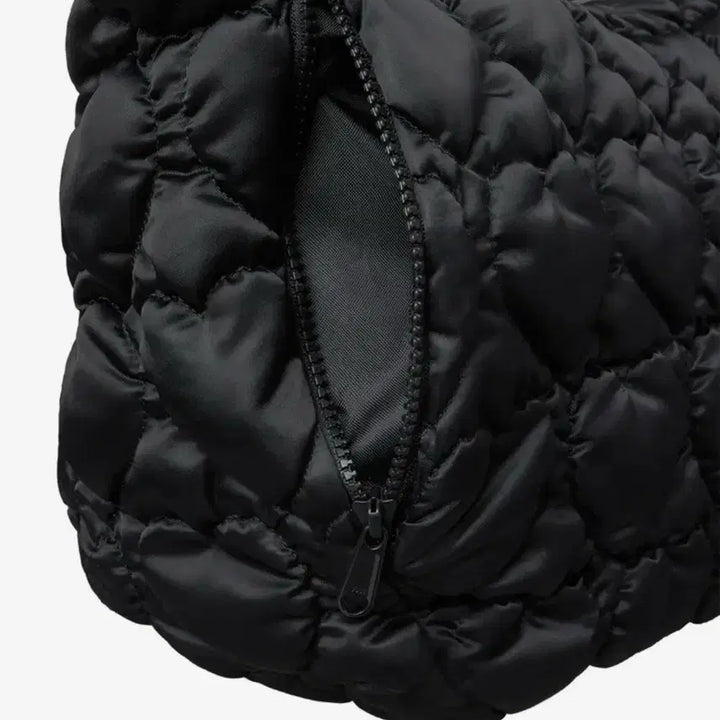 [BUNJANG] Laper Heart Quilted Cross Bag - Black / 라퍼 하트 퀼팅 크로스 백 블랙
