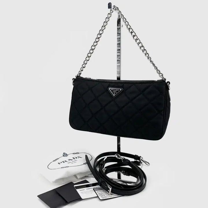 [BUNJANG] Prada Re-Nylon Quilted Crossbody Bag 1BH026 / 프라다 리나일론 퀼팅 삼각로고 크로스백 1BH026
