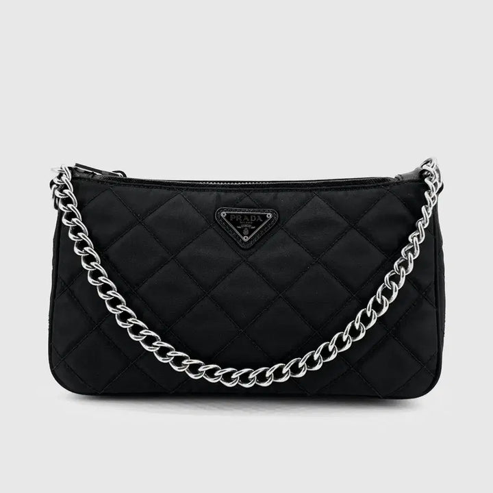 [BUNJANG] Prada Re-Nylon Quilted Crossbody Bag 1BH026 / 프라다 리나일론 퀼팅 삼각로고 크로스백 1BH026