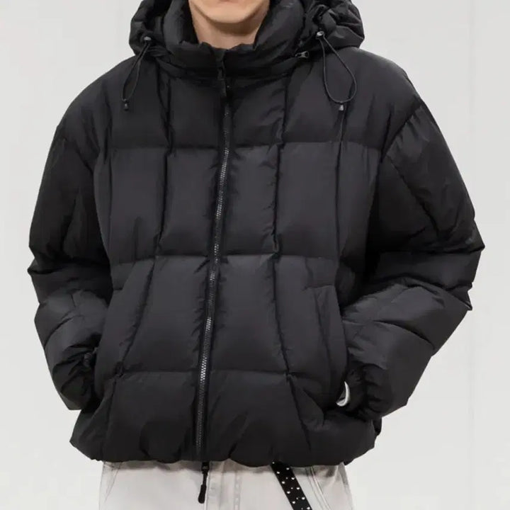 [BUNJANG] 202 Glide Line Down Jacket Black / [1] 비긴202 글라이드 라인 다운 점퍼 패딩 블랙