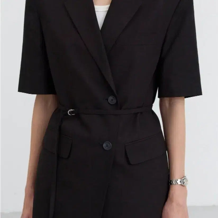 [BUNJANG] Dunst Belted Half Sleeve Linen Jacket / Dunst 던스트 벨티드 하프 슬리브 린넨 자켓 S(새상품)