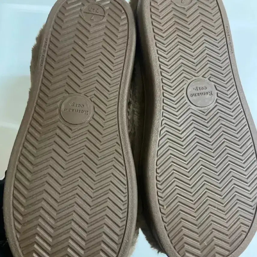 [BUNJANG] Unisex Teddy Bear Indoor Slippers / [235-240] 남여공용) 어그 곰돌이 실내화 털슬리퍼 뽀글 퍼