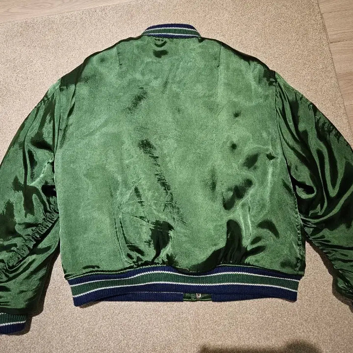 [BUNJANG] Blindfiles Rayon Varsity Jacket (Size 1) / 블라인드파일즈 레이온 바시티 1사이즈