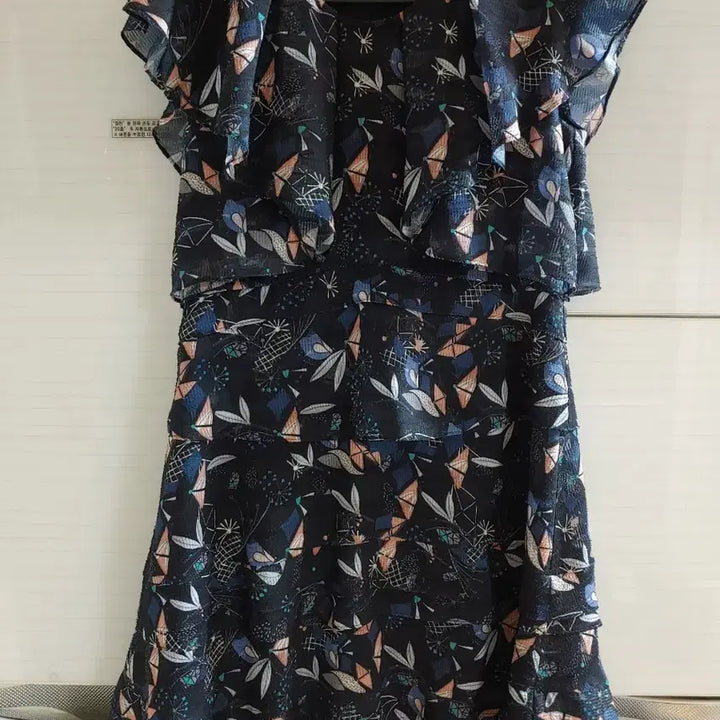 [BUNJANG] SJSJ Floral Pattern Layered Chiffon Dress / SJSJ 플라워 패턴 레이어드 쉬폰 원피스