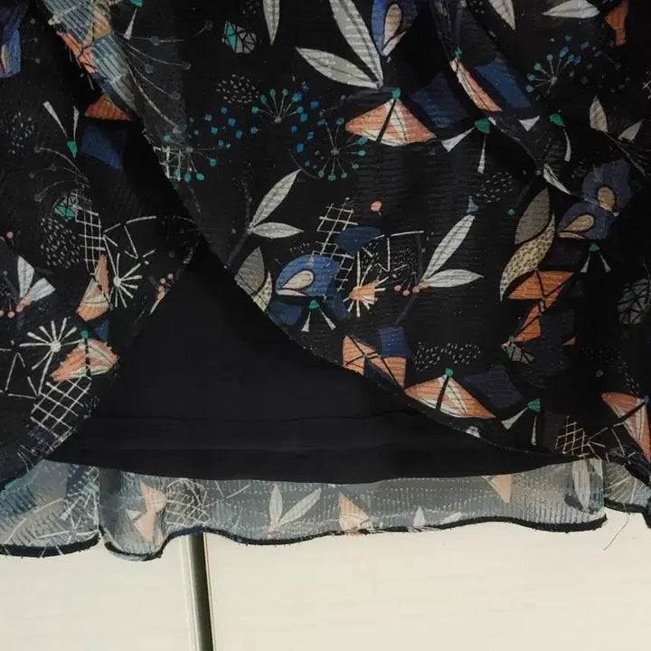 [BUNJANG] SJSJ Floral Pattern Layered Chiffon Dress / SJSJ 플라워 패턴 레이어드 쉬폰 원피스