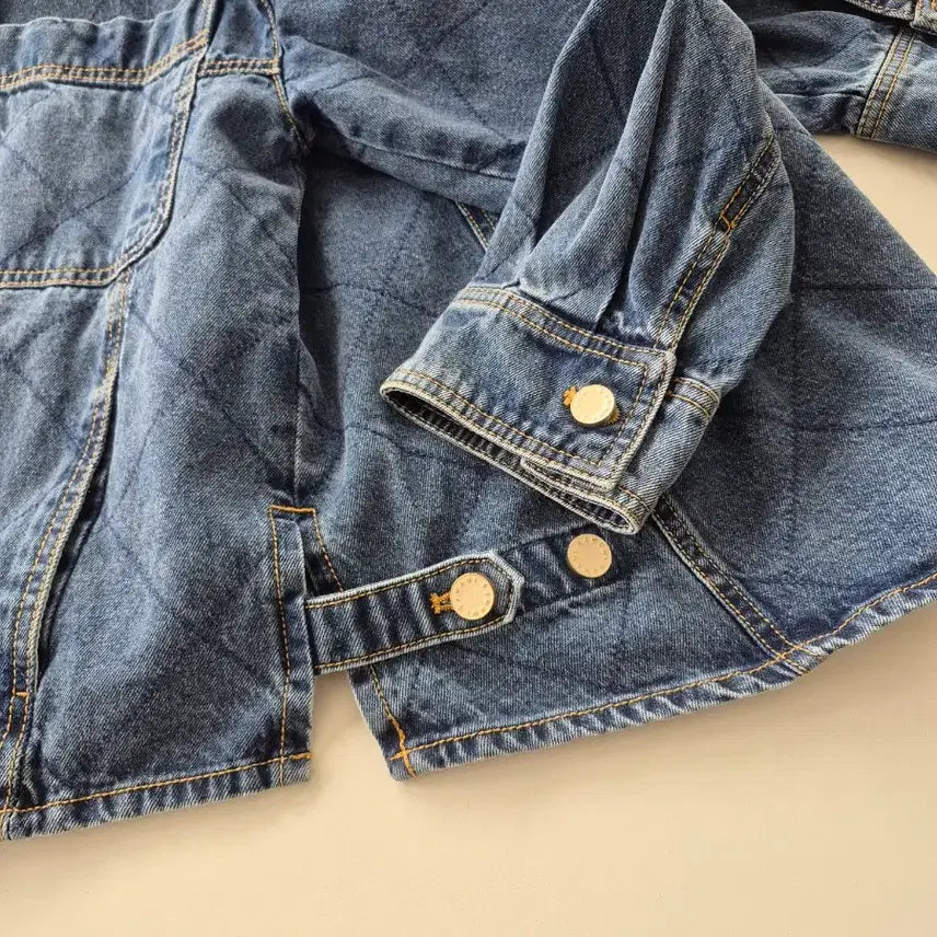 [BUNJANG] SJ WANI Diamond Quilted Denim Jacket / SJ와니 다이아 퀄팅 데님자켓