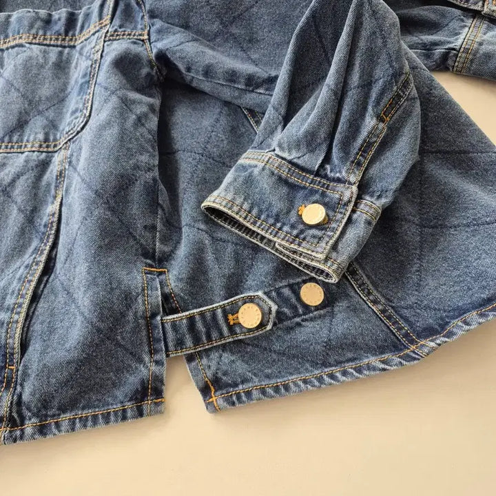 [BUNJANG] SJ WANI Diamond Quilted Denim Jacket / SJ와니 다이아 퀄팅 데님자켓