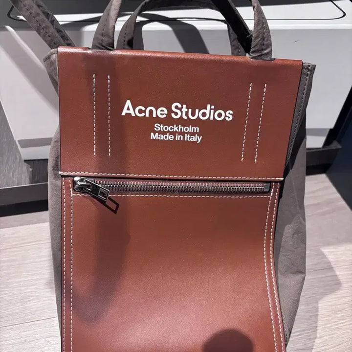 [BUNJANG] Acne Studios Baker Mini Tote Bag Dark Brown / 아크네 스튜디오 베이커 미니 토트백 다크브라운