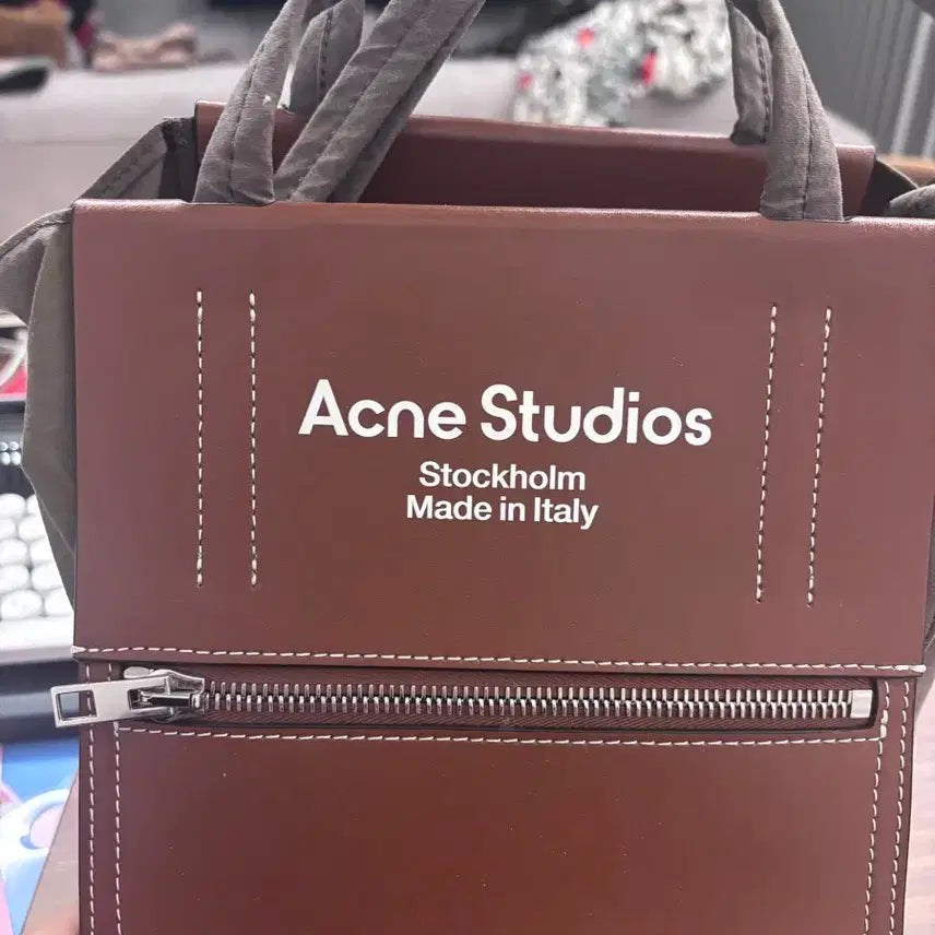 [BUNJANG] Acne Studios Baker Mini Tote Bag Dark Brown / 아크네 스튜디오 베이커 미니 토트백 다크브라운