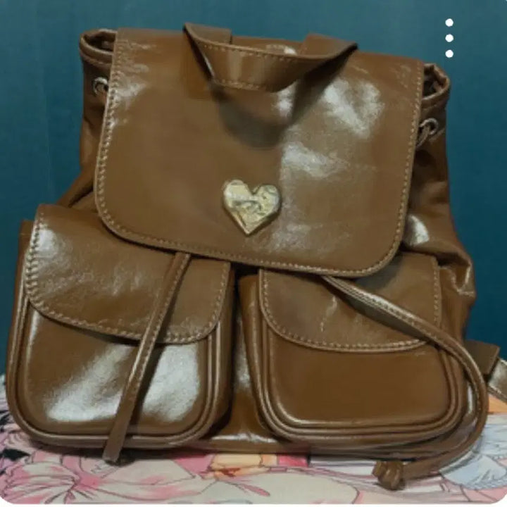 [BUNJANG] Entreve Brown Leather Mini Backpack / 앙트레브 브라운 가죽 미니 백팩