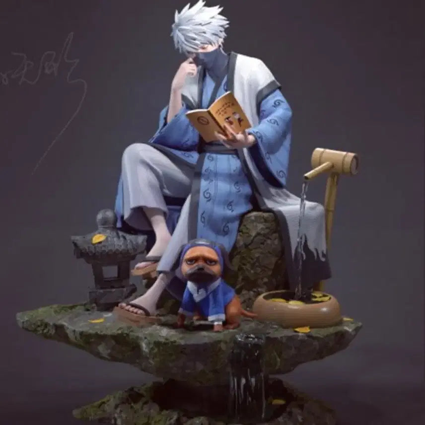 [BUNJANG] Naruto Hatake Kakashi Third Eye Studio Kimono Onsen Figure / 희귀) 나루토 하타케 카카시 써드아이 스튜디오 기모노 온천 레진 피규어