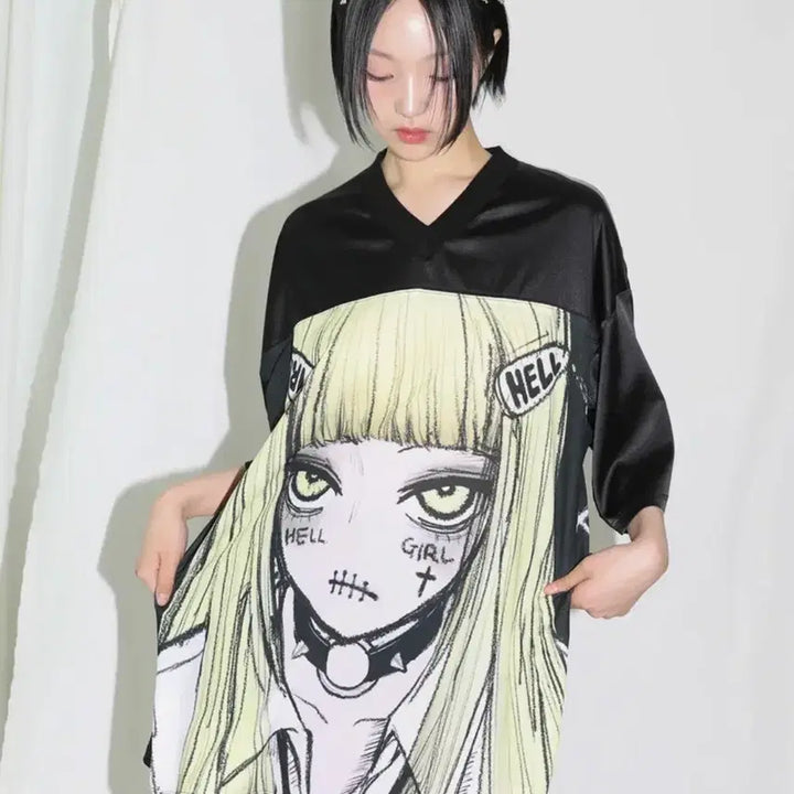 [BUNJANG] Clot Studio Satin Hell Girl Top - Black / 클럿스튜디오 사틴 헬 걸 탑 - 블랙