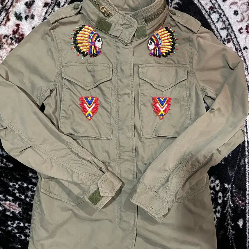 [BUNJANG] Denim & Supply Ralph Lauren Patch Jacket S / 데님 앤 서플라이 랄프로렌 야상 패치 자켓 S