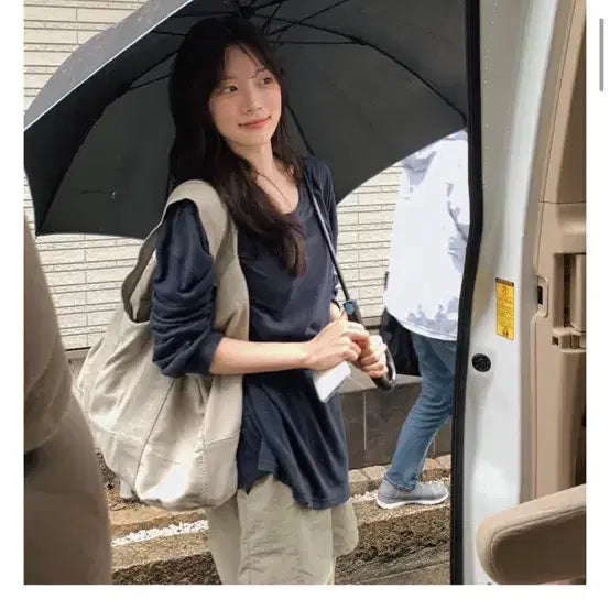 [SOLD OUT] 지그재그 슬로우앤드 풀오버 맨투맨 린넨티셔츠 네이비