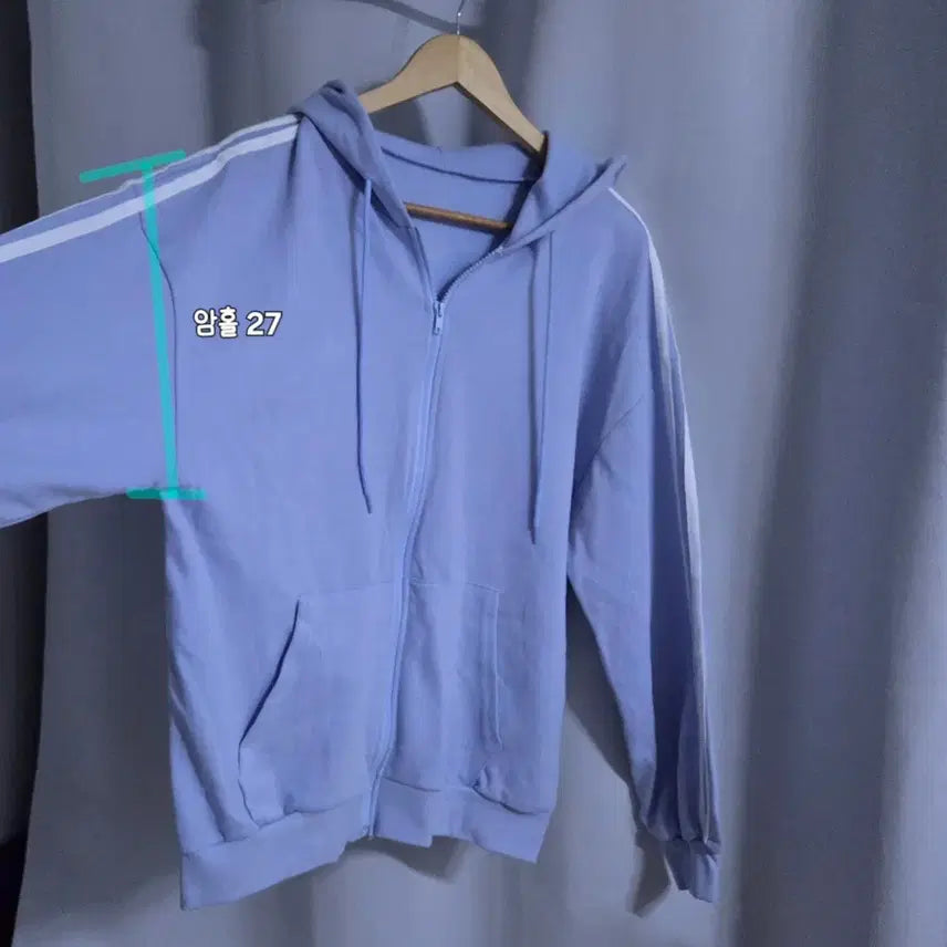 [SOLD OUT] 오버핏 두줄 후드집업 새옷