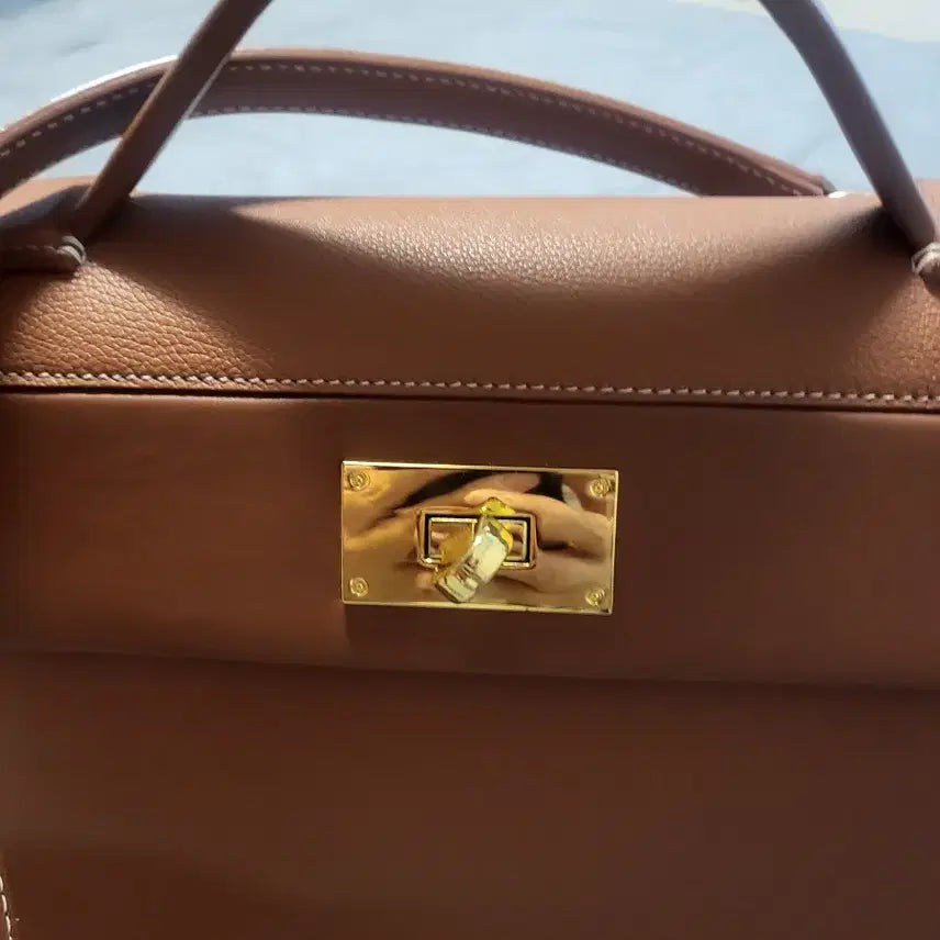 [BUNJANG] Handmade Tote & Shoulder Bag / 브라운 레더 핸드메이드 토트앤 숄더백