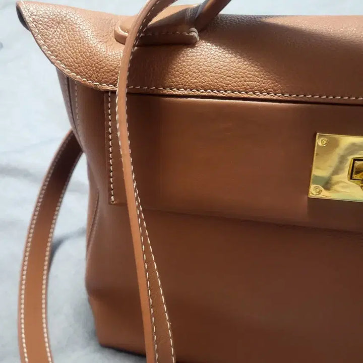 [BUNJANG] Handmade Tote & Shoulder Bag / 브라운 레더 핸드메이드 토트앤 숄더백