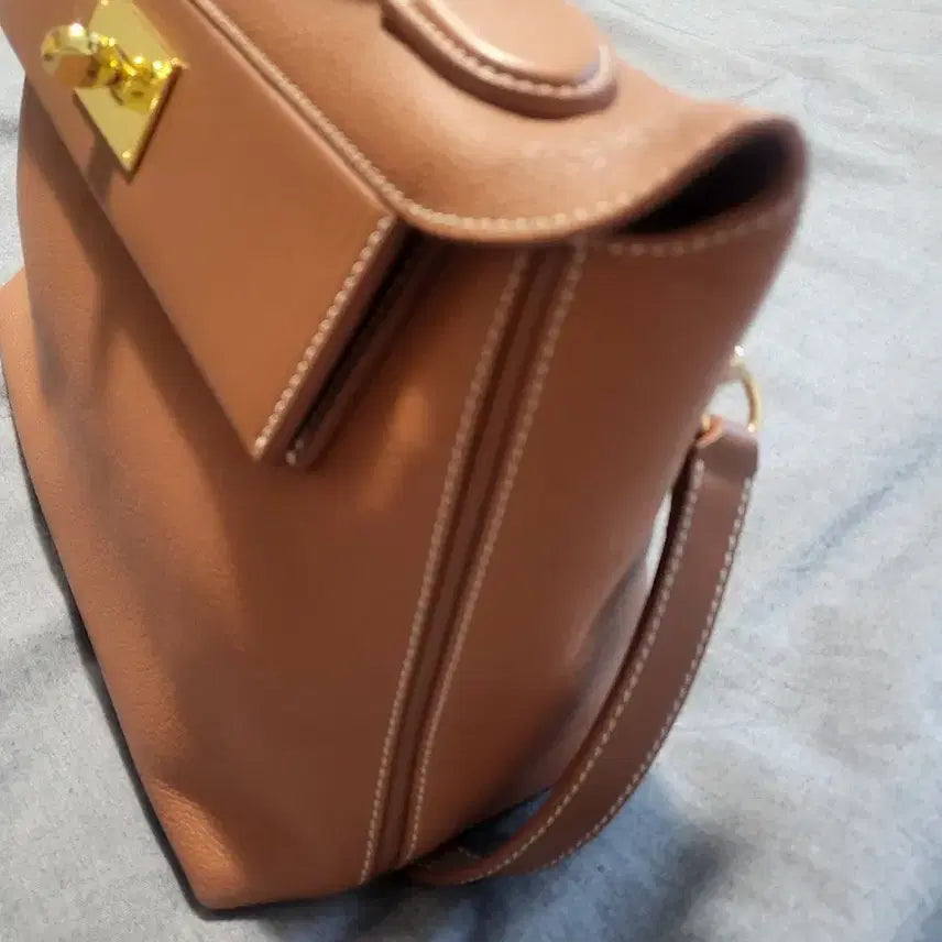 [BUNJANG] Handmade Tote & Shoulder Bag / 브라운 레더 핸드메이드 토트앤 숄더백